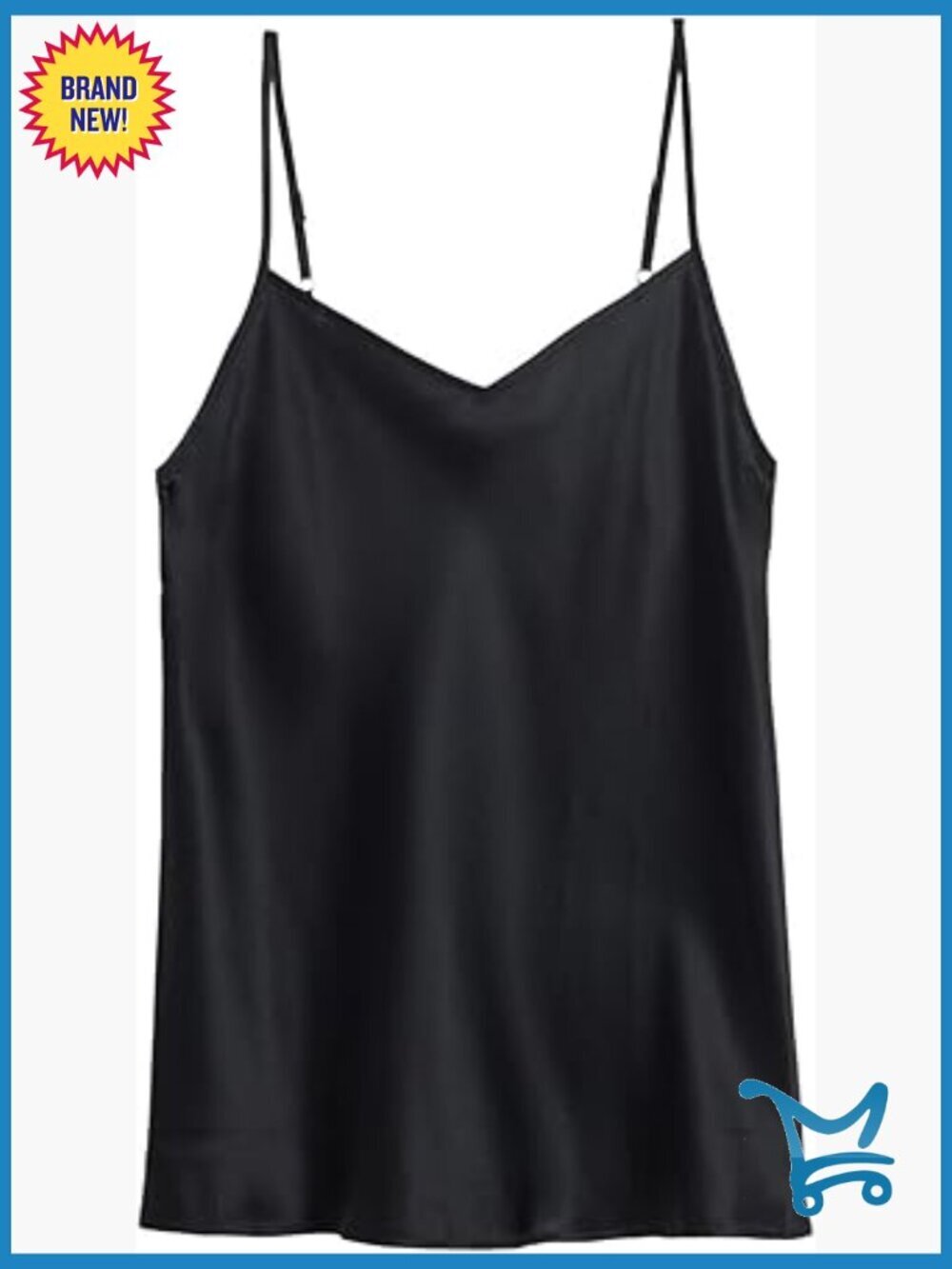 Silk Satin V-Neck Top with Adjustable Straps